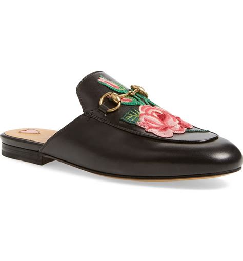 gucci princetown embroidered mule|Gucci princetown mule outfits.